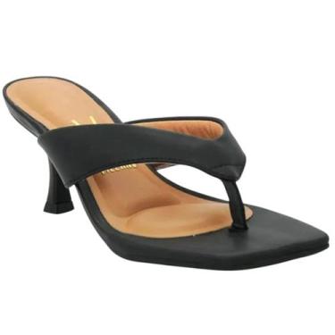 Imagem de Tamanco Bico Quadrado Salto Taça Médio Vizzano 6536.101, Preto, 37