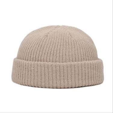 Imagem de Gorro De Inverno Tricotado Unissex, Estilo Hip Hop, Cor Sólida, Para H