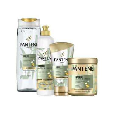 Imagem de Kit Pantene Bambu Shampoo + Condicionador + Máscara Capilar + Creme de