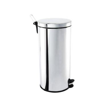 Imagem de Lixeira com Pedal e Balde 30 Litros - 3040/205 - BRINOX, Prata