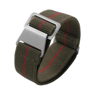 Imagem de Pulseiras De Relógio De Nylon Elástico E Respirável 18mm 20mm 22mm Par