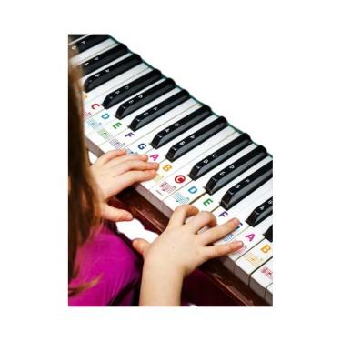 Imagem de Adesivos Transparentes Para Teclado De Piano 88/76/61/54/49/37 Teclas,