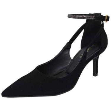 Imagem de Sapato Feminino Scarpin Elegante Bico Fino Strass Bebecê