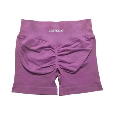 Imagem de Shorts De Yoga Femininos De Cintura Alta, Sem Costura, Para Treino, Fi