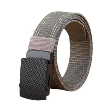 Imagem de Cinto De Nylon Preto 3.8cm Respirável Com Listras Para Esportes Ao Ar 