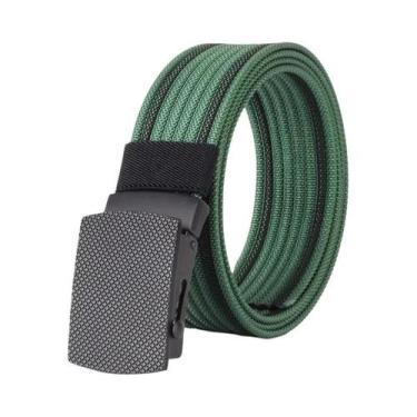 Imagem de Cinto De Nylon Preto 3.8cm Respirável Com Listras Para Esportes Ao Ar 