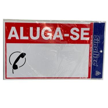 Imagem de Placa Autocolante Sinalize Aluga-se 20x30cm