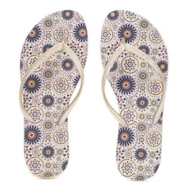 Imagem de Chinelo Brizza Arezzo Estampa Marrocos Bege - Feminino-Feminino