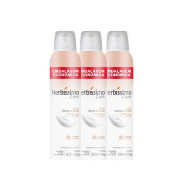Imagem de Kit 3 Desodorante Aerossol Antitranspirante Herbissimo Care Vanilla 25