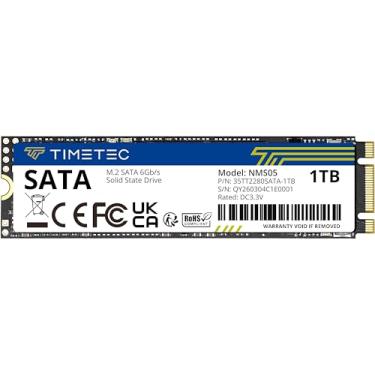 Imagem de Timetec SSD 3D NAND SATA III de 1 TB 6 Gb/s M.2 2280 NGFF 512TBW Velocidade de leitura de até 550 MB/s SLC Cache Performance Boost Unidade interna de estado sólido para PC, computador, laptop e