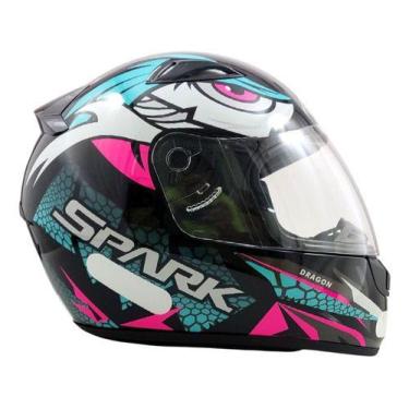 Imagem de Capacete Moto Feminino Ebf New Spark Esportivo C/ Narigueira - EBF Cap