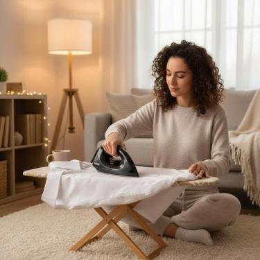 Imagem de Ferro de Passar a Seco Soft 127V Preto Antiaderrapante Leve Durável Al