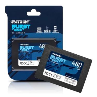 Imagem de SSD 480GB Patriot Burst Elite, Sata Iii 6GB/s, Leitura 450MB/s, Gravação 320MB/s - Pbe480gs25ssdr