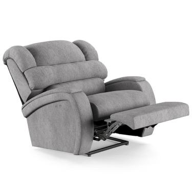 Imagem de Poltrona Do Papai Reclinável Kalie Power Touch Usb Fh9 Linho Cinza - Mpozenato