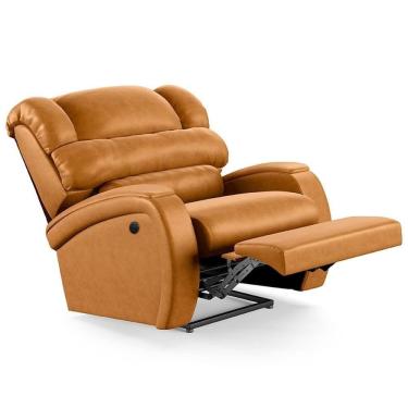 Imagem de Poltrona Do Papai Reclinável Kalie Power Elétrica Fh9 Pu Whisky - Mpozenato