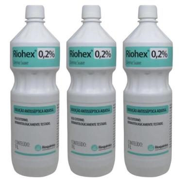 Imagem de Kit 3x clorexidina aquosa riohex 0,2 1000ml rioquimica
