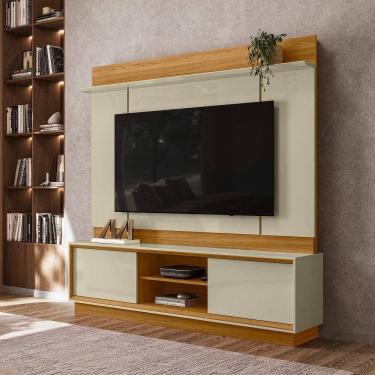 Imagem de Rack com Painel Siena para TV de até 75 polegadas - Cumaru Opala - Madetec