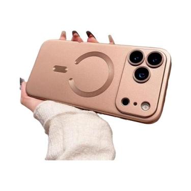 Imagem de Capa Magnética Metálica Magsafe Para iPhone 17 16 15 14 13 12 11 pro M