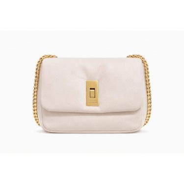 Imagem de  Tommy - Bolsa Creme Transversal Com Detalhes Dourado