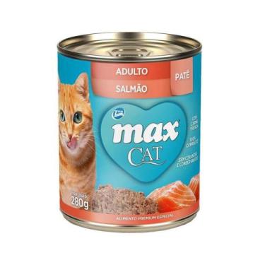 Imagem de Ração Úmida Max Cat para Gatos Adultos sabor Salmão 280g - 1 unidade -