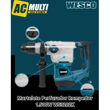 Imagem de Martelete Perfurador Rompedor 1.500W WS3202K - Wesco