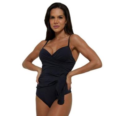 Imagem de Maio Alto Giro Sainha Feminino, Preto, M