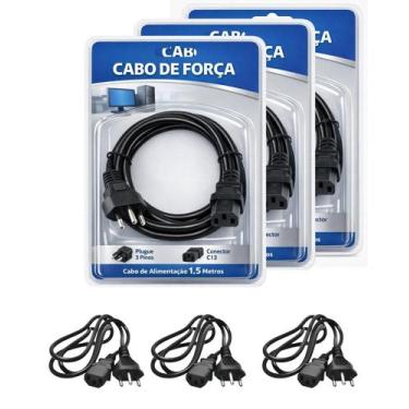 Imagem de 6 Cabo De Força 3 Metros 10a - DUAL COMP