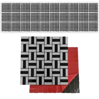 Imagem de Pastilha De Vidro Adesiva Kit 30 Uni Parede Banheiro Box Cozinha Sala 