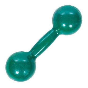 Imagem de Halteres Peso Emborrachado Unibrás Bola 2kg (Unidade) Cor:Verde, Verde