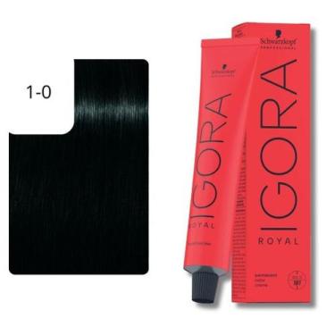 Imagem de Tinta Schwarzkopf Igora Royal Preto 1.0 Tom de Mistura Preto Profissio