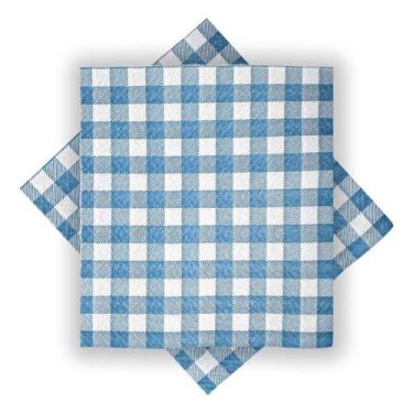Imagem de Guardanapo de Papel Xadrez Azul Escuro 30cm x 31cm - 50 Unidades - Fli