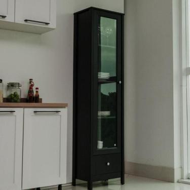 Imagem de Cristaleira para Sala de Jantar Porta de Vidro 1 Gaveta 181cm x 42,9cm