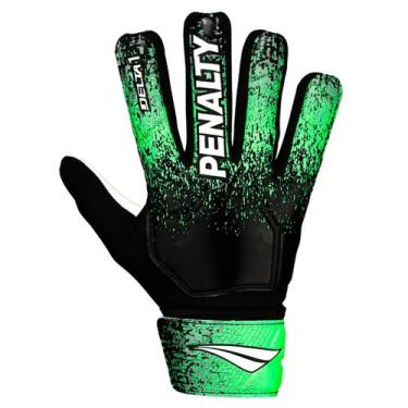 Imagem de Luva de Goleiro Penalty Delta 1, Preto, Verde, 9