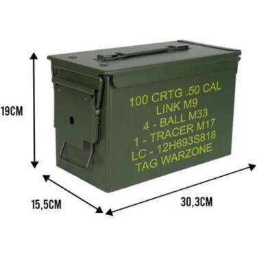 Imagem de Caixa Tática NTK Ammo Box Porta 50 Multiuso Organização Resistente - N
