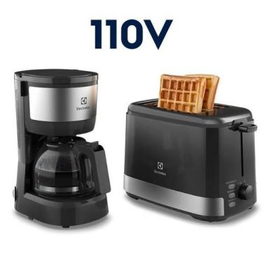 Imagem de Kit Café Electrolux Efficient Cafeteira 15 Xícaras Jarra Vidro Torrade