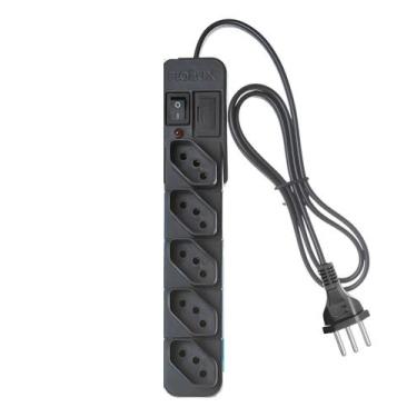 Imagem de Régua 5 Tomadas Com Proteção Chave E Led Fiolux - MM
