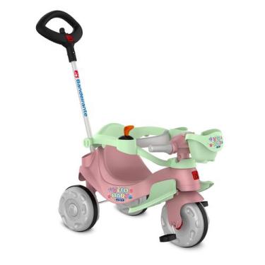 Imagem de Triciclo Velobaby Joy Passeio E Pedal Rosa - Bandeirante