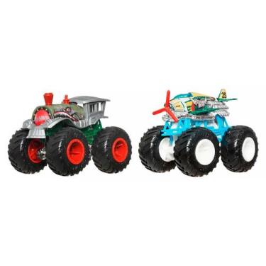 Imagem de Hot Wheels Monster Trucks Demolition Doubles Com 2 Carros, Loco punk