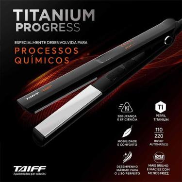 Imagem de Chapinha Prancha Taiff Titanium Progress p/ Processos Químicos Bivolt 
