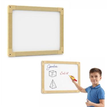 Imagem de Quadro Branco Yeet Junges 30X40CM MDF com Moldura para Anotações e Planejamento Branco