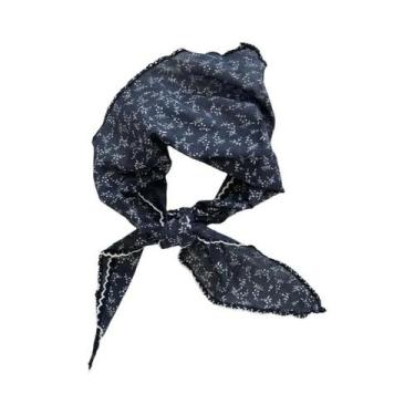 Imagem de Lenço De Pescoço Floral De Verão Para Mulheres, Xale Triangular, Banda