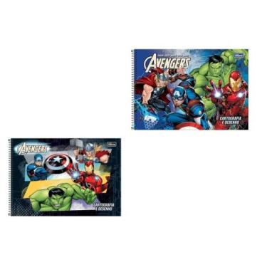 Imagem de Caderno Cartografia 80Fls Avengers Assemble Espiral Capa Dura Tilibra