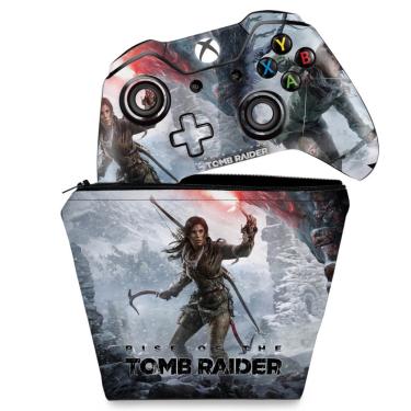 Imagem de Capa Case e Skin Adesivo Xbox One Fat Controle - Rise Of The Tomb Raider