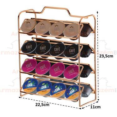 Imagem de Organizador Porta 32 Cápsulas Café Dolce Gusto Cozinha Rose Gold - 1145RG Future