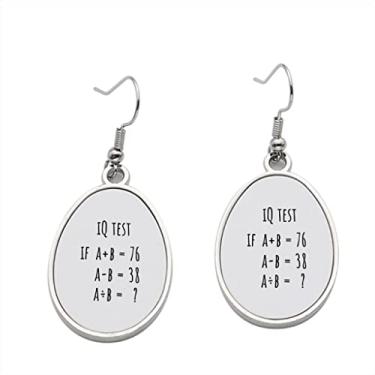 Imagem de Brinco de teste Iq – Brincos pendentes para meninas – Presente de festa de aniversário dos namorados