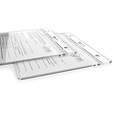 Imagem de (Pacote com 2) Protetor de Cartão de Vacinação 10 x 7,6 cm de Registro de Imunização Capa de Cartão de Vacina Capa Capa de Vinil Transparente Plástico Impermeável com Zíper Resselável