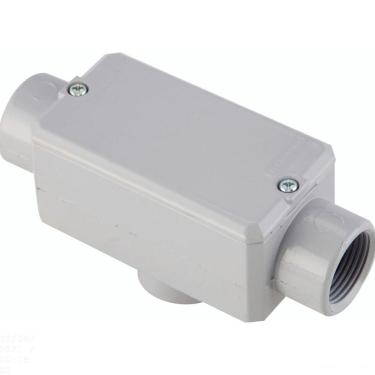 Imagem de Condulete fixo 1" tipo "TB" - com tampa / rosca BSP / com pintura eletrostática a pó Tramontina