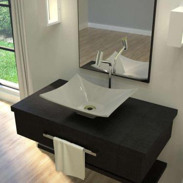 Imagem de Kit Cuba L38 com Válvula 1`` (2,6cm) + Sifão Pvc + Flexível Cinza