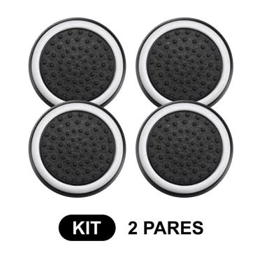 Imagem de 2 Pares de Grips p/ controle Anti Derrapante Silicone Botão Analógico do Joystick