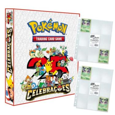 Imagem de Álbum Pokémon Fichário para Cards - Espada&Escudo - CELEBRAÇÕES 25 ANOS + 20 folhas plásticas de 9 bolsos YES…